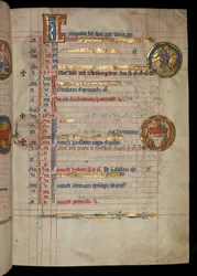 Ms 322 f.3r, Mai, un homme fauconnant, illustration du 